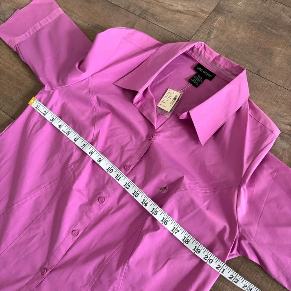 Lane Bryant Women's Button Down Shirt Lavender Size 14/16 NEW